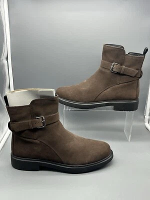 ECCO Women’s EU 40 US 9 - 9.5 Medium B Brown Suede Zipper Mid-Calf Boots Shoes - Image 1 of 4