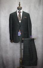 Mens Giorgio Fiorelli Modern Fit 2pc Charcoal Window Pane Formal Suit G79695