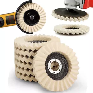 UP 10PCS Wool Felt Flap Disc Metal Working Polishing Buffing Wheel Angle Grinder - Picture 1 of 21
