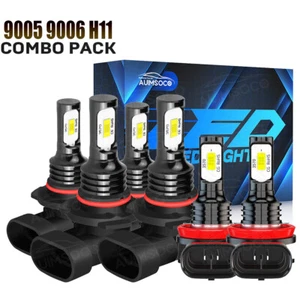 For Honda Accord 2008-2009 2010 2011 2012 LED Headlight High/Low+Fog Light Bulbs - Picture 1 of 12