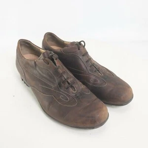 Durea Shoes Womens 5.5 Brown Lace Up Low Top Round Toe Western Oxford - Picture 1 of 10