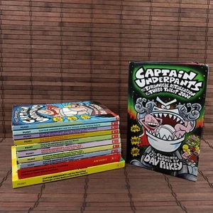 Lot 11 Adventures of Captain Underpants Series 1 - 11 Dav Pilkey Chapter Books - Picture 1 of 12