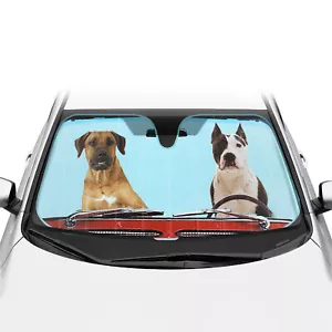 BDK 2 Perros Conducción Plegable Parabrisas Coche Parasol con 2 Ventanas Laterales Coche Sh... - Imagen 1 de 8