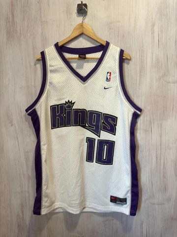 Sacramento Kings #10 Mike Bibby Nike Sz L basketball shirt jersey kit Length +2 Cover