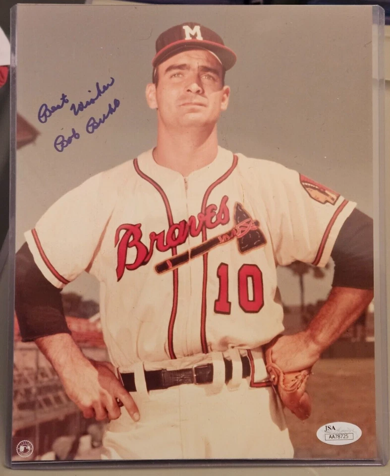 鲍勃·布尔签名亲笔签名刻字最佳愿望 8x10 JSA 正品证书密尔沃基勇士队 — 第 1/1 张图片