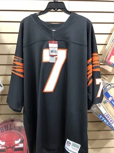 Jersey Mitchell & Ness Cosido Boomer Esiason Negro 2XL NUEVO - Imagen 1 de 6