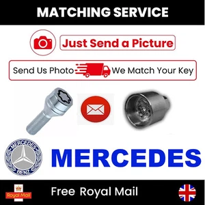 Mercedes Master Locking Wheel Bolt Key Nut Remover OEM Matching Match Service UK - Picture 1 of 1