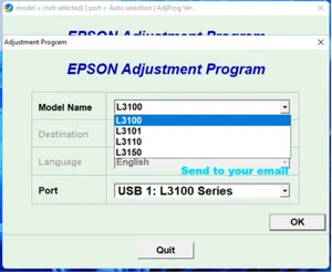 Reset Epson L3100, L3110, L3111, L3150, L3151✅Waste pad counter Reset, OnePc⭐⭐⭐ - Bild 1 von 4