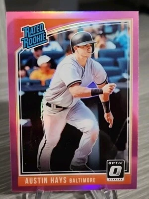 Austin Hays 2018 Donruss Optic Rated Rookie Pink #58 Baltimore Orioles/Reds RC - Image 1 of 2