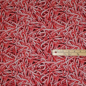 Peppermint Lane Candy Cane Christmas Hoffman Fabric  1/2 Yard   #T4872H-75 - Picture 1 of 2