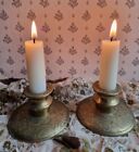 Pair Of Indian Solid Brass Candlestick Holders Candle Stick Patterned Christmas