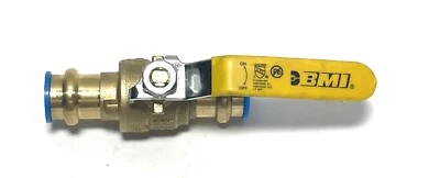 BMI BRASS NON LEAD 150WSP AB1953 NSF61-8 PUSH TO CONNECT BALL VALVE  1/2" 250CWP - Image 1 of 4