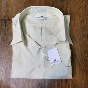 Camisa de vestir blanca con botones Italo Mondo para hombre manga larga grande y alta 18 34/35 - Imagen 1 de 14