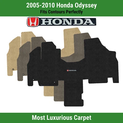 Tapete dianteiro Lloyd Luxe para Honda Odyssey 05-10 com combo Honda H & Word vermelho e preto - Imagem 1 de 4