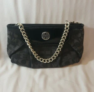 Dana Buchman Black Wristlet Chain Link Strap, Evening out Bag Pre-owned GUC PICS - Picture 1 of 12