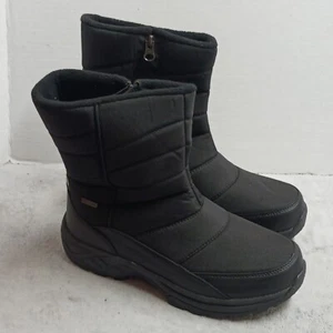 Nuevas botas de nieve de invierno Silent Care a media pantorrilla negras impermeables para hombre talla 8 - Imagen 1 de 8