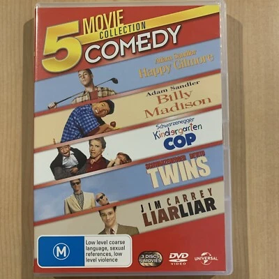 Happy Gilmore, Billy Madison, Kindergarten Cop, Twins, Liar Liar  Comedy PAL - image 1 of 4