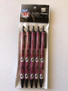 NFL Official Licensed Click Pens 5 Pack Black Ink Arizona Cardinals - Picture 1 of 3