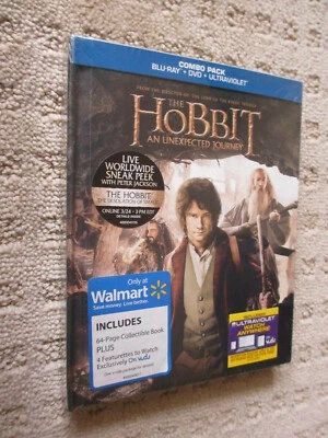 New The Hobbit An Unexpected Journey Walmart Digibook Blu-ray/ DVD/ Digital - Image 1 of 2