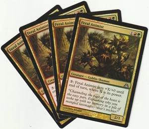 ✪ 4 MAGIC The Gathering FERAL ANIMIST Creature PLAYSET DGM/EN NM/EX - Picture 1 of 2