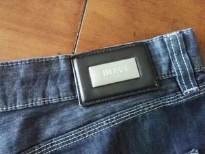Hugo Boss Men’s Silk Denim Finest Quality Jeans Size 38X25 Dark  Blue  - Picture 1 of 10