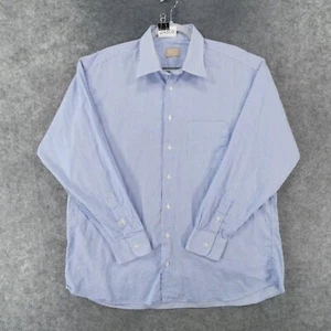 Vintage Gitman Bros Shirt Men 17-34 Long Sleeve Button Up Blue Striped USA - Picture 1 of 15