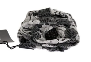 Dolce&Gabbana Women Black White Floral Lace Crystal Hair Claw Fashion Scrunchie - Picture 1 of 7