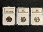 Lot of 3 Ngc, Graded Washington Quarters Mixed Dates