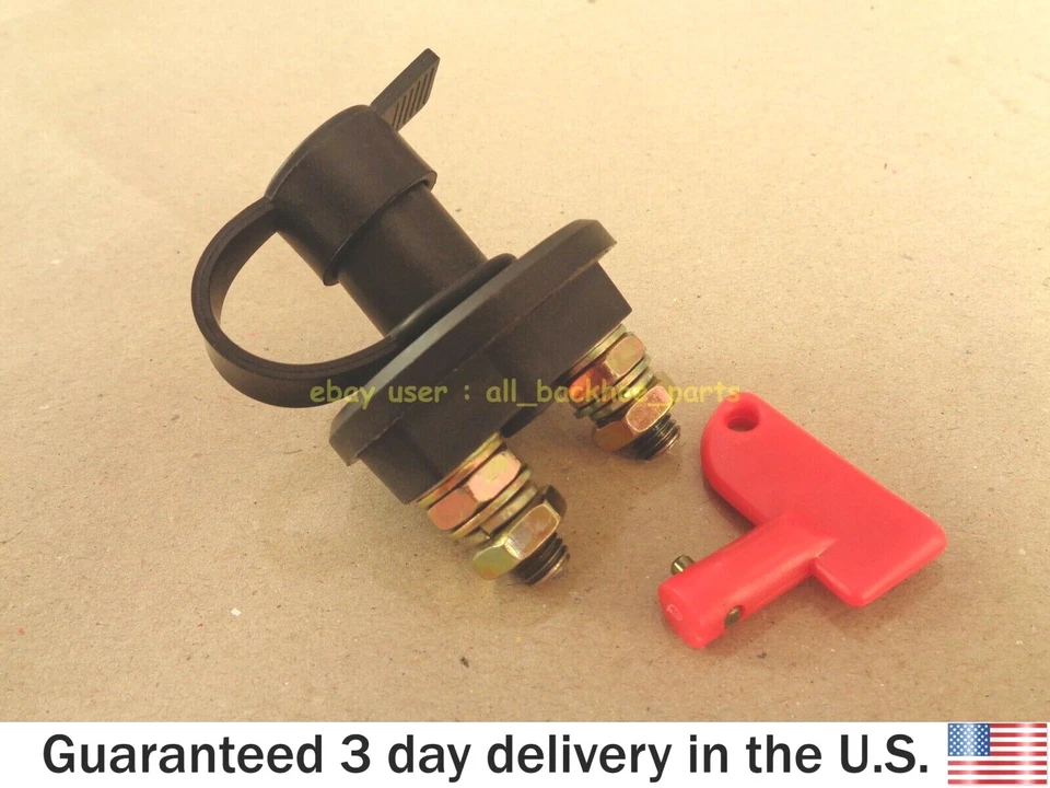 JCB BACKHOE - BATTERY ISOLATOR SWITCH WITH KEY (PART NO. 701/20800) - Image 1 of 4