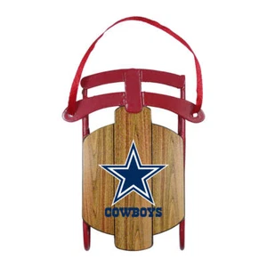 Dallas Cowboys NFL Metal Sled Christmas Ornament - New in Box - Picture 1 of 3