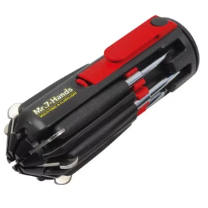 Mr 7 Hands Multi Tool Flashlight Seven Screwdriver LED Work Light Magnetic Tip - Picture 1 of 12