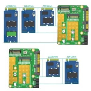 Two NGFFs SSDs to 2.5Inch SATA3.0 Adapters with Aluminum Frame Bracket - Afbeelding 1 van 8