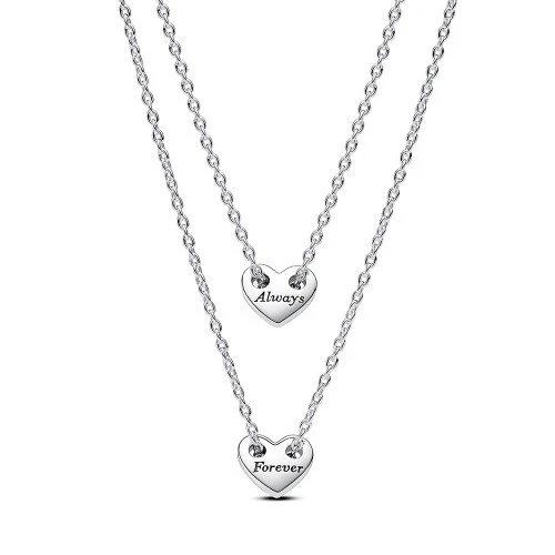 PANDORA Für immer & Ewig Teilbare Herz Collier-Halsketten 393207C00 - Bild 1 von 3