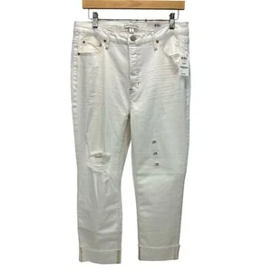 And Now This The Vintage Straight Distressed Jeans - White / Ivory - size 14W - Picture 1 of 13