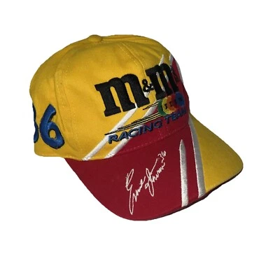 Vintage Ernie Irvan #36 M&M’s Racing Team Yellow & Red NASCAR Hat Cap Snapback - Image 1 of 4