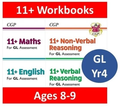 11+ CGP 11 Plus GL Practice Books with Assessment Tests - Ages 8-9 (Year 4) - Image 1 of 4