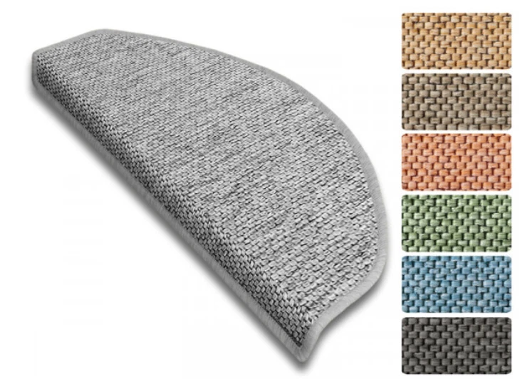 Stufenmatte Sabang | Sisaloptik | Halbrund oder Eckig Treppenmatte Treppentepich - Bild 1 von 4