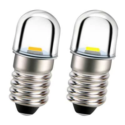 1-2x E10 LED Screw Flashlight LED Miniature Bulb 3V/4.5V/6V/12V/18V - Image 1 of 4