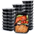 20-140 25oz Meal Prep Food Container 2 Compartment Storage Reusable Microwavable