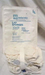 Esponjas de regazo estériles detectables por rayos X 12 pulgadas 5/paquete lote de 2 acciones médicas - Imagen 1 de 1