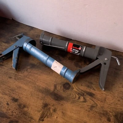 Lot Of 2 9” Ratchet Rod Caulk Guns Quick Release - 1 New Red Devil & 1 Used - Image 1 of 4