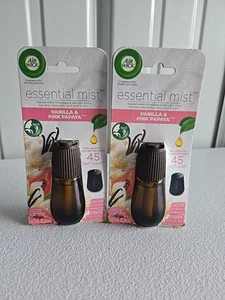Air Wick VANILLA & PINK PAPAYA Essential Mist Diffuser Oil Refill (2-Pack) New - Picture 1 of 2