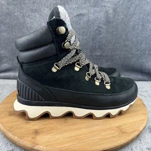 Sorel Kinetic Impact Conquest Boots Women Size 7.5 Black Snow Waterproof Outdoor - Picture 1 of 11