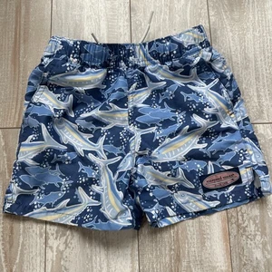 Vineyard Vines Boys Swim Trunks School Of Tuna 4T Blue & Yellow Drawstring  - Picture 1 of 5