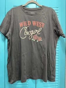 Torrid Size 0 Wild West Cowgirl Boyfriend Fit Tee Worn Once. Fits Like A Size 1 - Picture 1 of 11