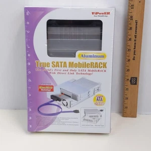 ViPowER Aluminum True SATA MobileRACK Hard Drive Enclosure New Sealed Box - Picture 1 of 2