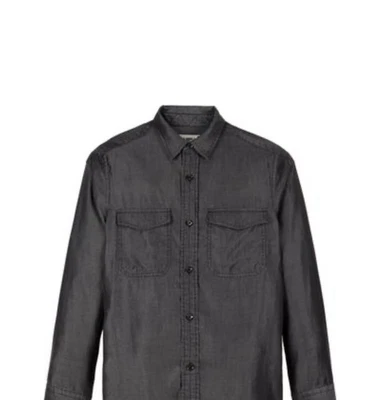 Men’s Zara SRPLS MLITARY SHRT Anthracite grey Size Large - Image 1 of 4