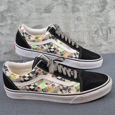 Vans Old Skool Checker Cube Sneaker Skater Shoes Mens 10 Womens 11.5 Black - Image 1 of 4