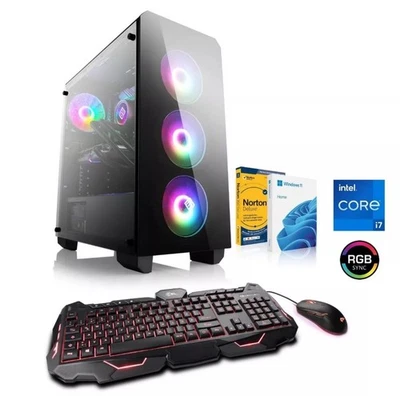 CSL RGB Gaming PC L7510 (1TB SSD, Intel Core i7, 16 GB RAM, NVIDIA RTX 3060) - Bild 1 von 4