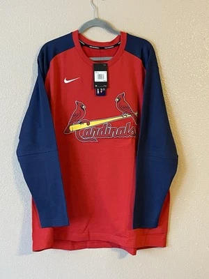 Men’s 2XL NWT St. Louis Cardinals Nike Authentic Collection Pregame Sweatshirt - Image 1 of 4